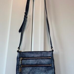 Cole Haan Textured Blue Crossbody Bag